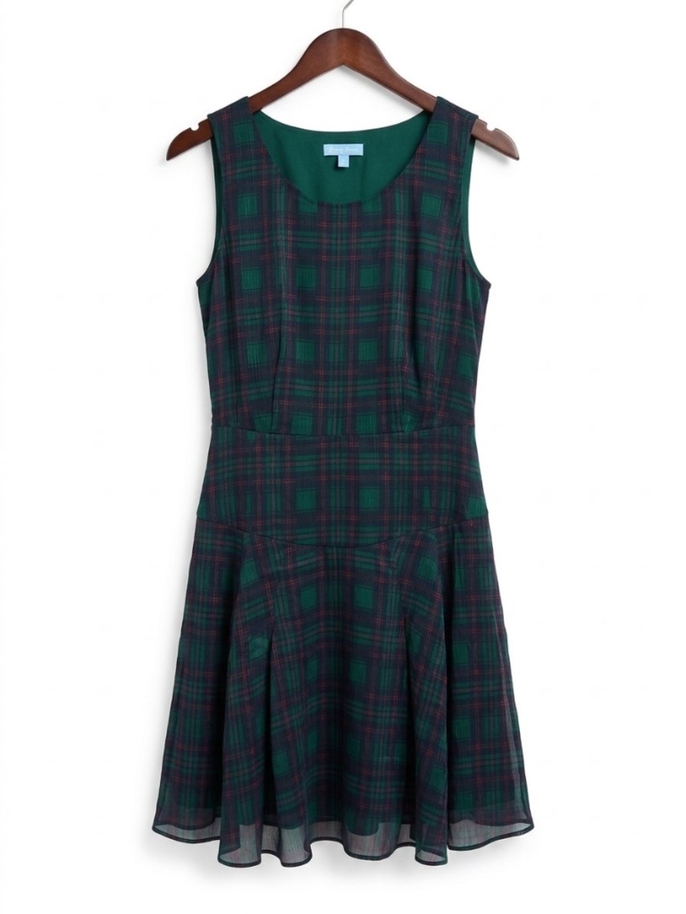 Draper James Chiffon Tartan Plaid Dress